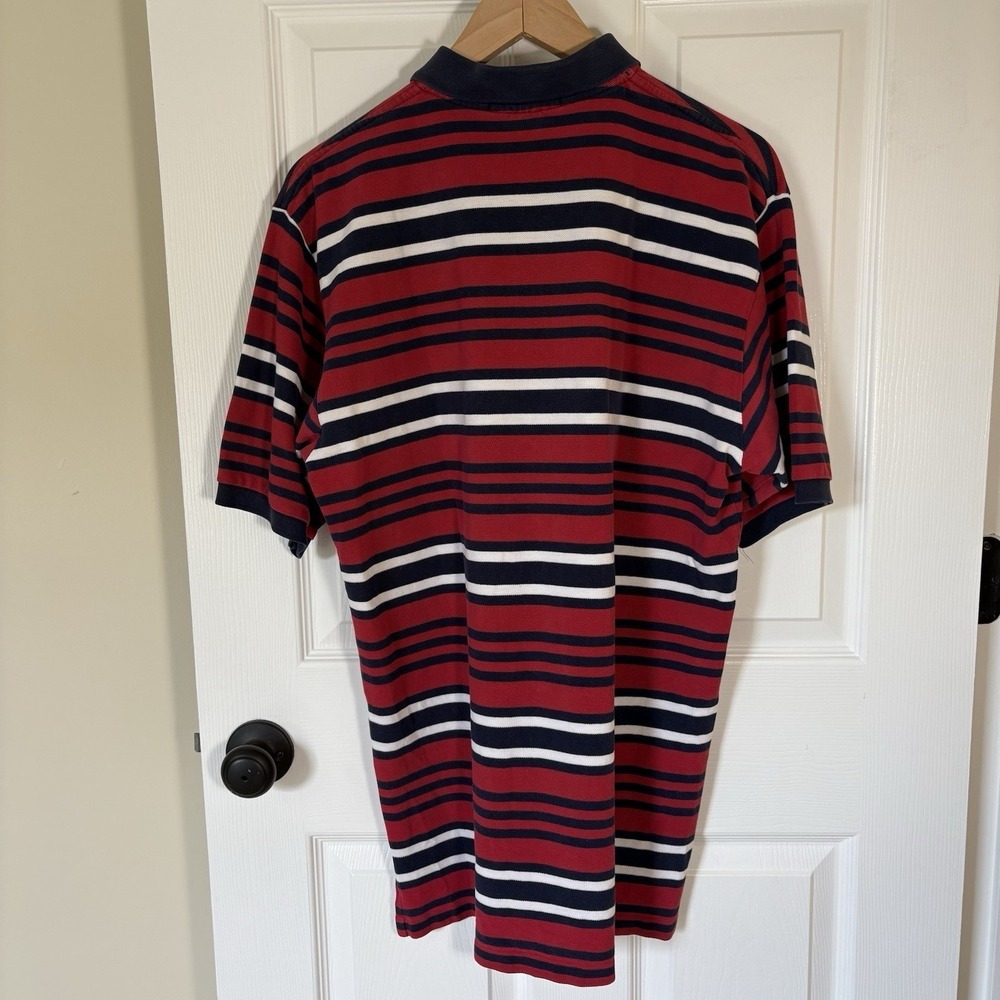 Vintage Polo Golf Ralph Lauren Men's Size‎ Large Striped Shirt Red White Blue - Picture 3 of 6
